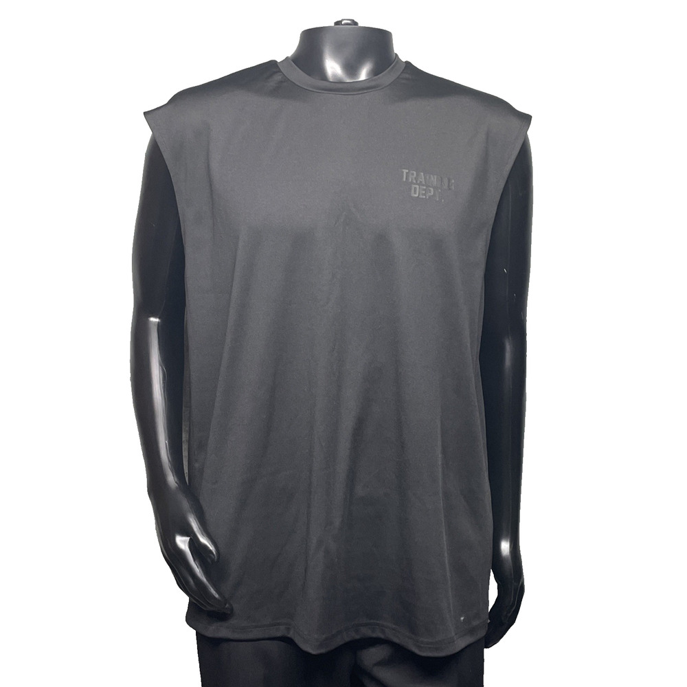 NWT Boohoo‎ Man Oversized Muscle Tee Large Tall Active Training Dept Blackout